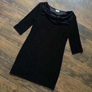 90s Black Velvet dress London Times size 12 vintage